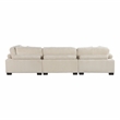 Pemberly Row Contemporary 4-Piece CorduFabric Modular Sectional in Beige