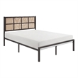 Pemberly Row Contemporary Metal Queen Size Platform Bed in Dark Bronze