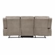Pemberly Row 2-Piece Polished Microfiber Reclining Sofa Set in Brown
