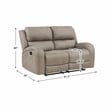 Pemberly Row 2-Piece Polished Microfiber Reclining Sofa Set in Brown