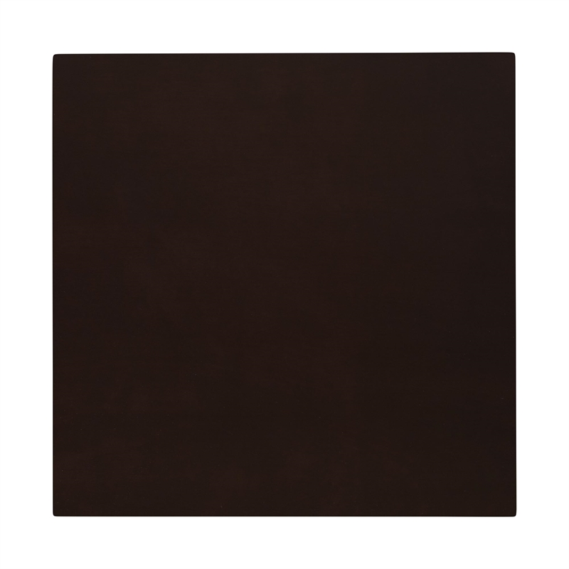 Pemberly Row Contemporary 5-Piece Wood & Rattan Pub Set in Dark Brown