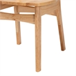 Pemberly Row Contemporary 5-Piece Wood & Rattan Dining Set in Oak Brown