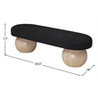 Pemberly Row Modern / Contemporary Rich Boucle Fabric Bowies Black Bench
