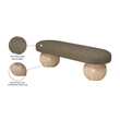 Pemberly Row Modern / Contemporary Rich Boucle Fabric Bowies Olive Bench