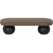 Pemberly Row Modern / Contemporary Rich Boucle Fabric Bowies Olive Bench