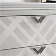 Pemberly Row 5pc White Wood Bedroom Set - Cal King+2 Nightstands+Dresser+Mirror