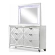 Pemberly Row 5pc White Wood Bedroom Set - Queen+2 Nightstands+Dresser+Mirror