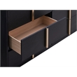Pemberly Row 4-piece Contemporary Wood Queen Bedroom Set Black and Gold