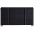 Pemberly Row 5-piece Contemporary Wood Queen Bedroom Set Black and Gold