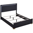Pemberly Row 5-piece Contemporary Wood Eastern King Bedroom Set Black and Gold