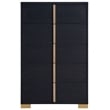 Pemberly Row 5-piece Contemporary Wood Eastern King Bedroom Set Black and Gold
