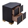 Pemberly Row 4-piece Contemporary Wood Full Bedroom Set Black and Gold