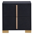 Pemberly Row 5-piece Contemporary Wood Full Bedroom Set Black and Gold
