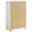 Pemberly Row 4-piece Contemporary Wood Queen Bedroom Set White and Gold