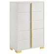 Pemberly Row 4-piece Contemporary Wood Queen Bedroom Set White and Gold