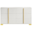 Pemberly Row 5-piece Contemporary Wood Eastern King Bedroom Set White and Gold