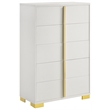 Pemberly Row 4-piece Contemporary Wood Eastern King Bedroom Set White and Gold