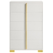 Pemberly Row 5-piece Contemporary Wood Twin Bedroom Set White and Gold