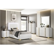 Pemberly Row 5-piece Contemporary Wood Twin Bedroom Set White and Gold