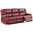 Pemberly Row 2-piece Transitional Fabric Upholstered Sofa Set in Red