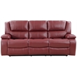 Pemberly Row 2-piece Transitional Fabric Upholstered Sofa Set in Red