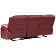 Pemberly Row 2-piece Transitional Fabric Upholstered Sofa Set in Red