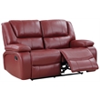 Pemberly Row 2-piece Transitional Fabric Upholstered Sofa Set in Red