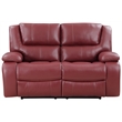 Pemberly Row 2-piece Transitional Fabric Upholstered Sofa Set in Red