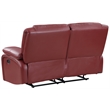 Pemberly Row 2-piece Transitional Fabric Upholstered Sofa Set in Red