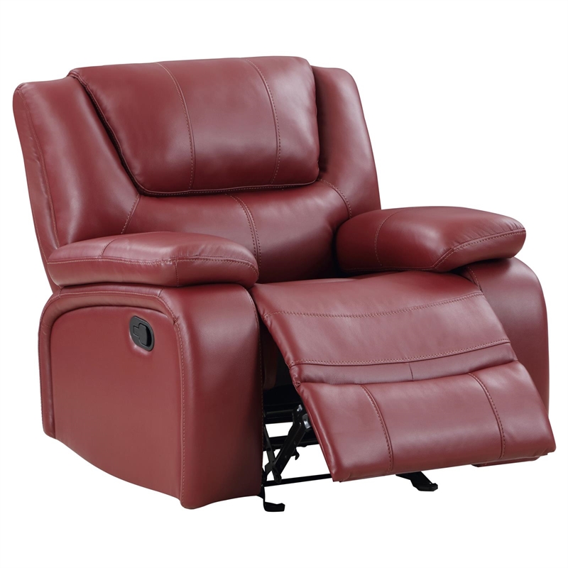 Pemberly Row 3-piece Transitional Fabric Upholstered Sofa Set in Red