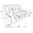 Pemberly Row 3-piece Transitional Fabric Upholstered Sofa Set in Red
