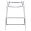 Pemberly Row Metal Acrylic Counter Height Bar Stools Chrome