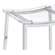 Pemberly Row Metal Acrylic Counter Height Bar Stools Chrome