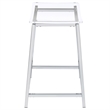 Pemberly Row Metal Acrylic Counter Height Bar Stools Chrome