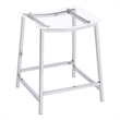 Pemberly Row Metal Acrylic Counter Height Bar Stools Chrome