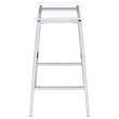 Pemberly Row Metal Acrylic Backless Bar Stools Clear and Chrome
