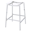 Pemberly Row Metal Acrylic Backless Bar Stools Clear and Chrome