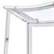 Pemberly Row Metal Acrylic Backless Bar Stools Clear and Chrome
