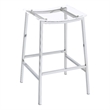 Pemberly Row Metal Acrylic Backless Bar Stools Clear and Chrome