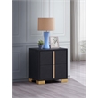 Pemberly Row 2-drawer Contemporary Wood Rectangular Nightstand Black and Gold