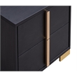 Pemberly Row 2-drawer Contemporary Wood Rectangular Nightstand Black and Gold