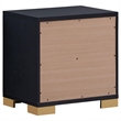 Pemberly Row 2-drawer Contemporary Wood Rectangular Nightstand Black and Gold
