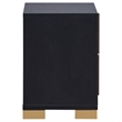 Pemberly Row 2-drawer Contemporary Wood Rectangular Nightstand Black and Gold