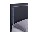 Pemberly Row Contemporary Wood Full Bed with LED Lighting Black and Gold