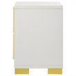 Pemberly Row 2-drawer Contemporary Wood Rectangular Nightstand White and Gold