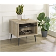 Pemberly Row Square Engineered Wood End Table With Shelf Pine and Gray