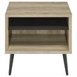 Pemberly Row Square Engineered Wood End Table With Shelf Pine and Gray