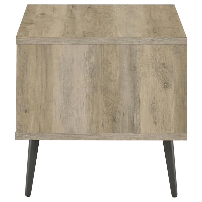 Pemberly Row Square Engineered Wood End Table With Shelf Pine and Gray