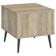Pemberly Row Square Engineered Wood End Table With Shelf Pine and Gray