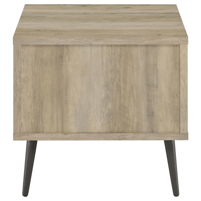 Pemberly Row Square Engineered Wood End Table With Shelf Pine and Gray
